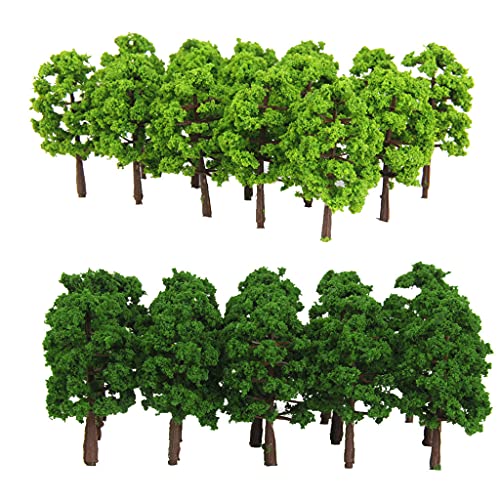 chiwanji 40x Gemischte Modellbäume Im Maßstab 1: 150, Modellbahn Landschaft DIY Wald von chiwanji