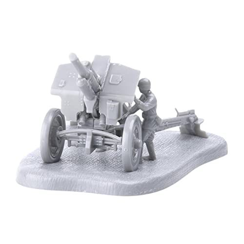 chiwanji Militär Spielzeug Artillerie-Modell, 1:72 M1938 Sowjetische Artilleriekanone Montagemodell Spielzeug Ornament, Militär 1/72 Puzzles Spielzeug Soldat für Jugendliche Familiendekoration von chiwanji
