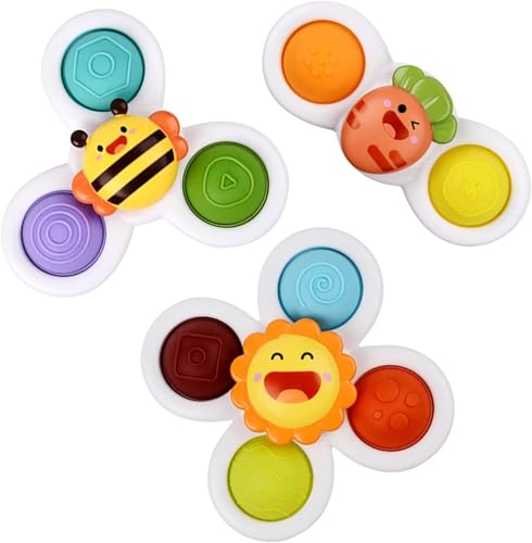 Sensorisches Spielzeug für Babys, Spinner mit Dimples und Druckknöpfen, 3er-Set mit Biene, Blume und Karotte Design, Mehrfarbig Sensorisches Spielzeug für Babys, Spinner mit Dimples und Druckknöpfen, 3er-Set mit Biene, Blume und Karotte Design, Mehrfarbig von chobeecu