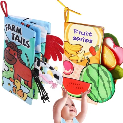 chochumy - Babybücher für 0-6-12 Monate, Baby-Kinderwagenspielzeug, Bauchzeitspielzeug für Babys von 0-4-6-9-12 Monaten, Duschgeschenke für Mädchen von chochumy
