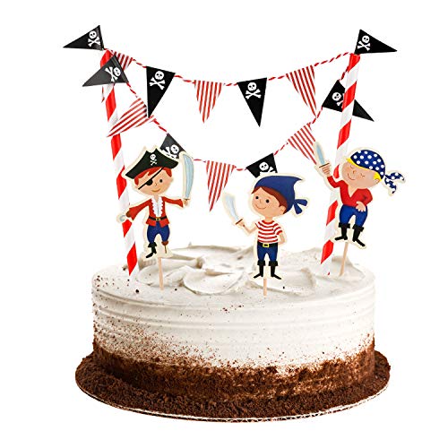 Tortendeko Pirat kuchen deko Geburtstag Junge,Tortenaufleger Wimpelkette Girlande Cupcake Topper Tortenstecker Tortenaufsatz Zahnstocher für 1.2.3.4.5. Jahre Baby Kinder Jungen Jungs Party Dekoration Tortendeko Pirat kuchen deko Geburtstag Junge,Tortenaufleger Wimpelkette Girlande Cupcake Topper Tortenstecker Tortenaufsatz Zahnstocher für 1.2.3.4.5. Jahre Baby Kinder Jungen Jungs Party Dekoration von cholinchin