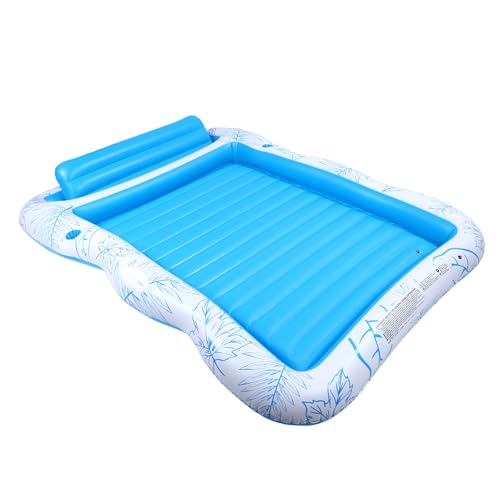 ciciglow Aufblasbarer Bräunungspool Lounger Float, 81,9 X 53,9 Zoll Pool Schwimmt Erwachsener mit Kissen Zwei Personen Sonnenwanne Floß Floatie Zum Schwimmen oder Einen Strandstuhl ciciglow Aufblasbarer Bräunungspool Lounger Float, 81,9 X 53,9 Zoll Pool Schwimmt Erwachsener mit Kissen Zwei Personen Sonnenwanne Floß Floatie Zum Schwimmen oder Einen Strandstuhl von ciciglow