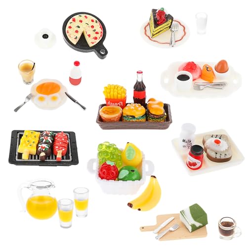 cobee Miniatur Essen Und Trinken, 50 Teiliges 1:12 Puppenhaus Miniatur Lebensmittel Puppenhaus Zubehör Puppenhaus Essen Puppenzubehör Spielgeschirr Mini Küche kleine Kuchendekoration cobee Miniatur Essen Und Trinken, 50 Teiliges 1:12 Puppenhaus Miniatur Lebensmittel Puppenhaus Zubehör Puppenhaus Essen Puppenzubehör Spielgeschirr Mini Küche kleine Kuchendekoration von cobee