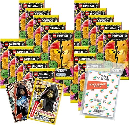Bundle mit Lego Ninjago Serie 8 Next Level Trading Cards - 20 Booster + 2 Limitierte Star Wars Karten + Exklusive Collect-it Hüllen von collect-it.de MY HOME OF CARDS + TOYS