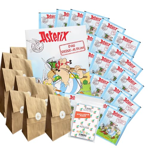 Bundle mit Asterix - Das Reisealbum - Sammelsticker - Adventskalender + Exklusive Collect-it Hüllen von collect-it.de MY HOME OF CARDS + TOYS
