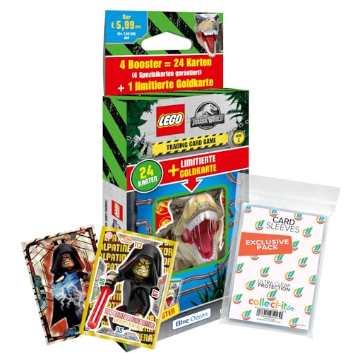 Bundle mit Blue Ocean Lego Jurassic World - Serie 3-1 Blister + 2 Limitierte Star Wars Karten + Exklusive Collect-it Hüllen von collect-it.de MY HOME OF CARDS + TOYS