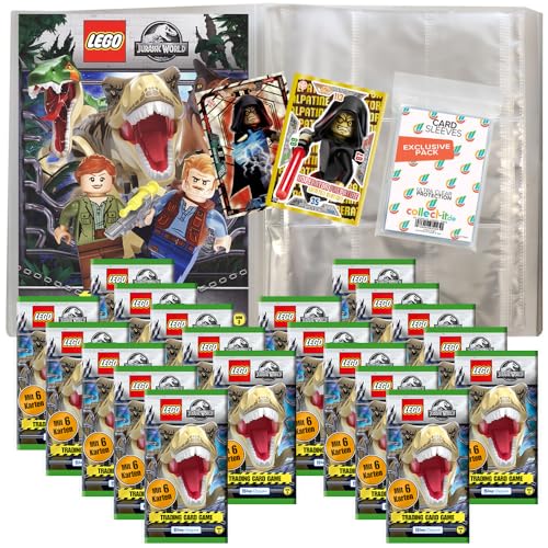 Bundle mit Blue Ocean Lego Jurassic World - Serie 3-1 Starter + 20 Booster + 2 Limitierte Star Wars Karten + Exklusive Collect-it Hüllen von collect-it.de MY HOME OF CARDS + TOYS