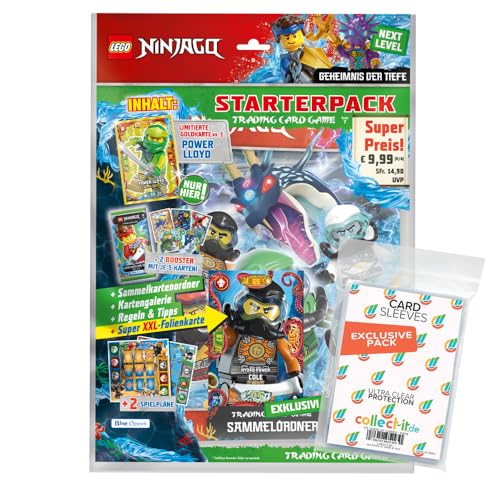 Bundle mit Blue Ocean - Lego Ninjago 7 Next Level Trading Cards - 1 Starter + Exklusive Collect-it Hüllen von collect-it.de MY HOME OF CARDS + TOYS