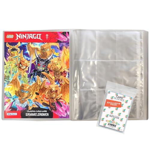 Bundle mit Blue Ocean Lego Ninjago Serie 8 Trading Cards - 1 Leere Sammelmappe + Exklusive Collect-it Hüllen von collect-it.de MY HOME OF CARDS + TOYS