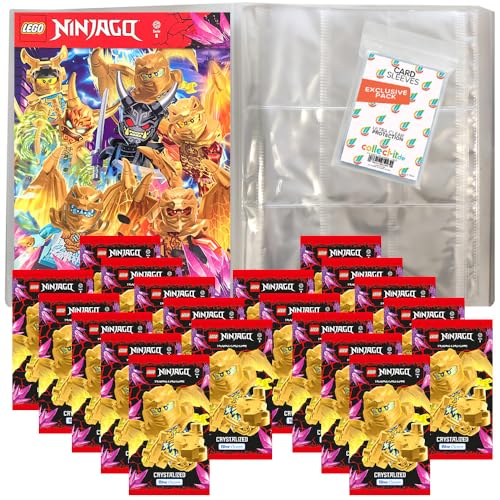 Bundle mit Blue Ocean Lego Ninjago Serie 8 Trading Cards - 1 Leere Sammelmappe + 20 Booster + Exklusive Collect-it Hüllen von collect-it.de MY HOME OF CARDS + TOYS
