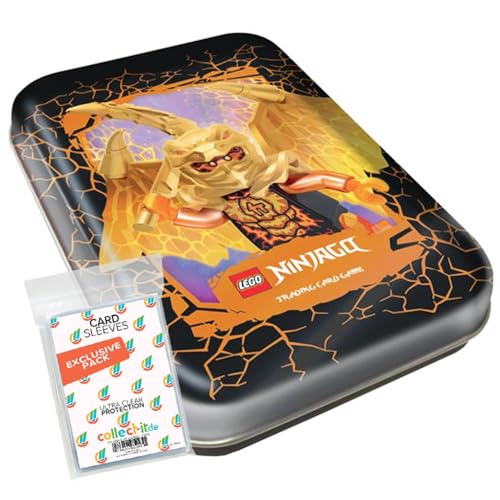 Bundle mit Blue Ocean Lego Ninjago Serie 8 Trading Cards - 1 Mini Tin Box (Cole) + Exklusive Collect-it Hüllen von collect-it.de MY HOME OF CARDS + TOYS