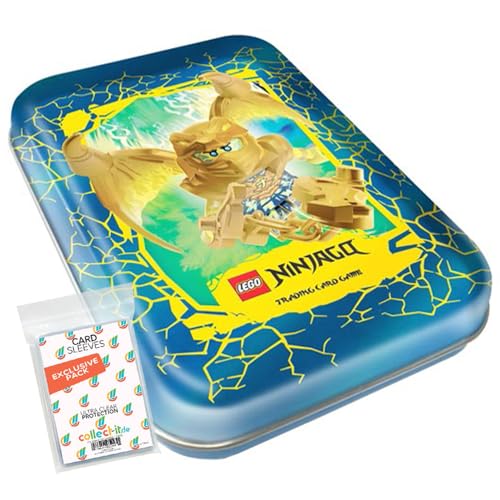 Bundle mit Blue Ocean Lego Ninjago Serie 8 Trading Cards - 1 Mini Tin Box (Jay) + Exklusive Collect-it Hüllen von collect-it.de MY HOME OF CARDS + TOYS