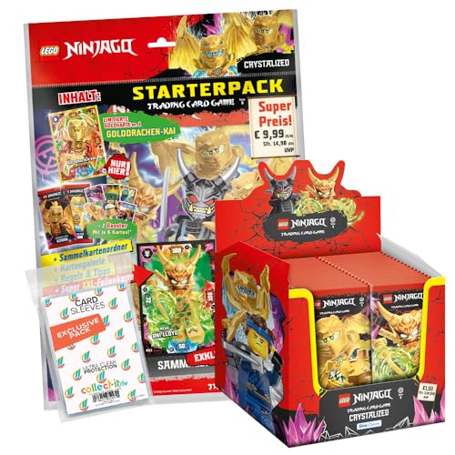 Bundle mit Blue Ocean Lego Ninjago Serie 8 Trading Cards - 1 Starter + 1 Display (50 Booster) + Exklusive Collect-it Hüllen von collect-it.de MY HOME OF CARDS + TOYS