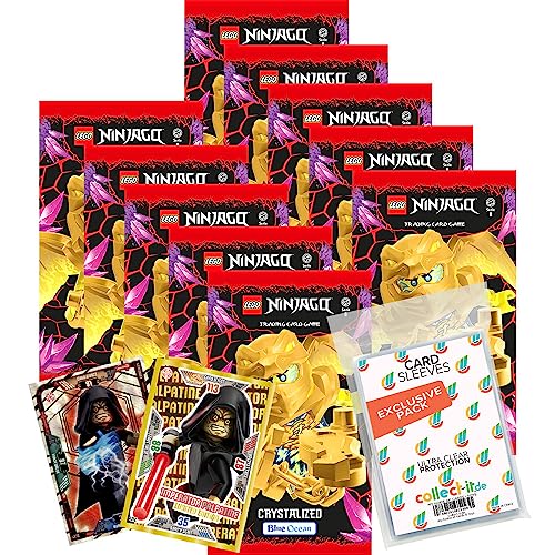 Bundle mit Blue Ocean Lego Ninjago Serie 8 Trading Cards - 10 Booster + 2 Limitierte Star Wars Karten + Exklusive Collect-it Hüllen von collect-it.de MY HOME OF CARDS + TOYS