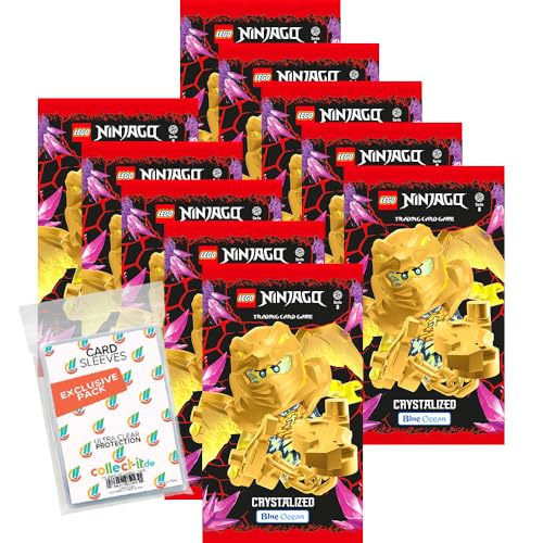 Bundle mit Blue Ocean Lego Ninjago Serie 8 Trading Cards - 10 Booster + Exklusive Collect-it Hüllen von collect-it.de MY HOME OF CARDS + TOYS