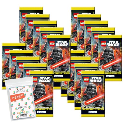 Bundle mit Blue Ocean Lego Star Wars - Serie 4 Trading Cards - 20 Booster + Exklusive Collect-it Hüllen von collect-it.de MY HOME OF CARDS + TOYS