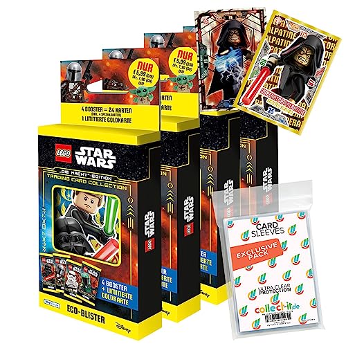 Bundle mit Blue Ocean Lego Star Wars - Serie 4 Trading Cards - Alle 4 verschiedenen Blister + 2 Limitierte Star Wars Karten + Exklusive Collect-it Hüllen Bundle mit Blue Ocean Lego Star Wars - Serie 4 Trading Cards - Alle 4 verschiedenen Blister + 2 Limitierte Star Wars Karten + Exklusive Collect-it Hüllen von collect-it.de MY HOME OF CARDS + TOYS