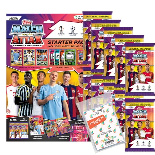 Bundle mit Champions League 2023/24 - Trading Cards - 1 Starter + 10 Booster + Exklusive Collect-it Hüllen Bundle mit Champions League 2023/24 - Trading Cards - 1 Starter + 10 Booster + Exklusive Collect-it Hüllen von collect-it.de MY HOME OF CARDS + TOYS