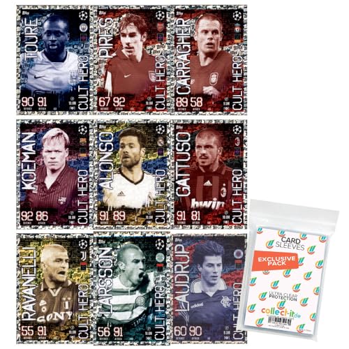 Bundle mit Champions League 2023/24 - Trading Cards - Alle 9 Cult Hero Karten + Exklusive Collect-it Hüllen von collect-it.de MY HOME OF CARDS + TOYS