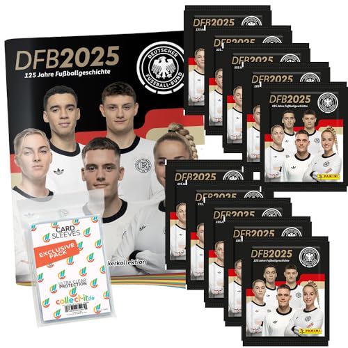 Bundle mit DFB 2025-125 Jahre Fußballgeschichte - Sammelsticker - 1 Album + 10 Tüten + Exklusive Collect-it Hüllen Bundle mit DFB 2025-125 Jahre Fußballgeschichte - Sammelsticker - 1 Album + 10 Tüten + Exklusive Collect-it Hüllen von collect-it.de MY HOME OF CARDS + TOYS