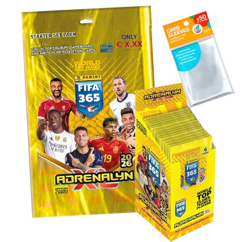 Bundle mit FIFA 365 Adrenalyn XL 2026 Trading Cards + Exklusive Collect-it Hüllen (1 Starter + 1 Display) von collect-it.de MY HOME OF CARDS + TOYS