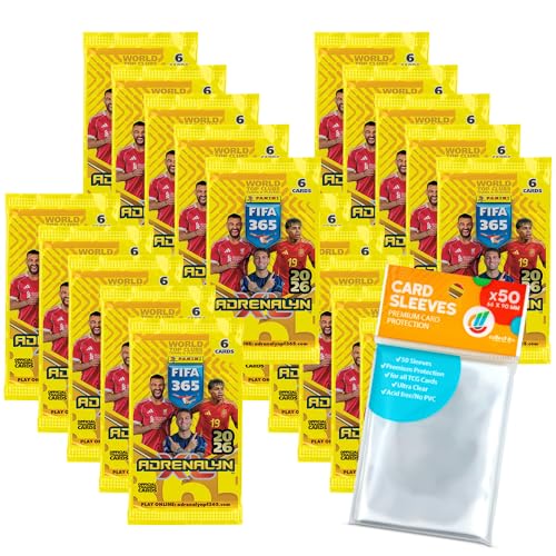 Bundle mit FIFA 365 Adrenalyn XL 2026 Trading Cards + Exklusive Collect-it Hüllen (20 Booster) von collect-it.de MY HOME OF CARDS + TOYS