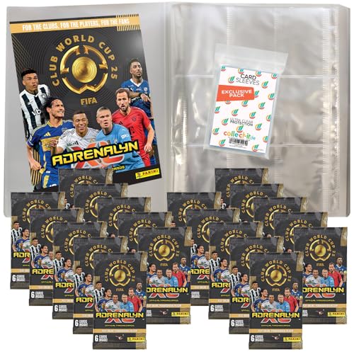 Bundle mit FIFA Club World Cup 2025 Adrenalyn XL Trading Cards - 1 Leere Sammelmappe + 20 Booster + Exklusive Collect-it Hüllen Bundle mit FIFA Club World Cup 2025 Adrenalyn XL Trading Cards - 1 Leere Sammelmappe + 20 Booster + Exklusive Collect-it Hüllen von collect-it.de MY HOME OF CARDS + TOYS