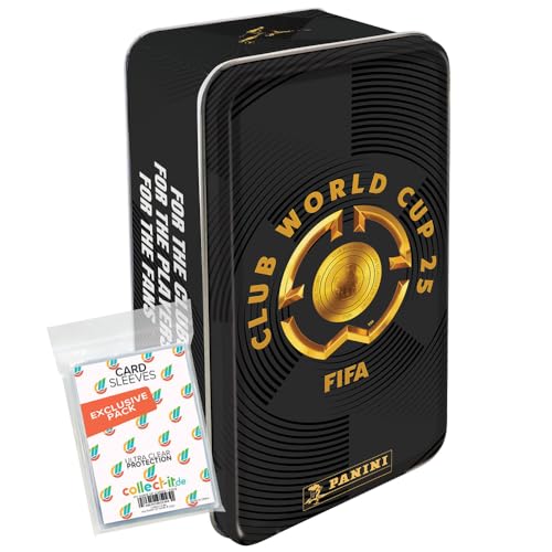 Bundle mit FIFA Club World Cup 2025 Adrenalyn XL Trading Cards - 1 Tin Box + Exklusive Collect-it Hüllen Bundle mit FIFA Club World Cup 2025 Adrenalyn XL Trading Cards - 1 Tin Box + Exklusive Collect-it Hüllen von collect-it.de MY HOME OF CARDS + TOYS