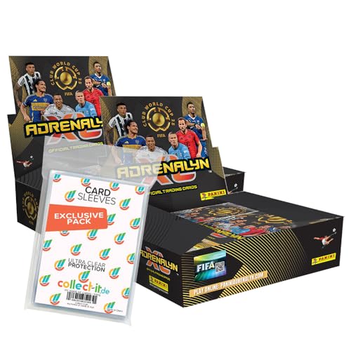 Bundle mit FIFA Club World Cup 2025 Adrenalyn XL Trading Cards - 2 Display (48 Booster) + Exklusive Collect-it Hüllen von collect-it.de MY HOME OF CARDS + TOYS