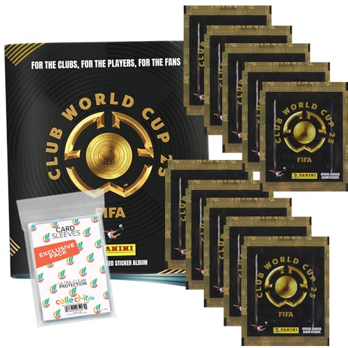 Bundle mit FIFA Club World Cup 2025 - Sammelsticker - 1 Album + 10 Tüten + Exklusive Collect-it Hüllen Bundle mit FIFA Club World Cup 2025 - Sammelsticker - 1 Album + 10 Tüten + Exklusive Collect-it Hüllen von collect-it.de MY HOME OF CARDS + TOYS