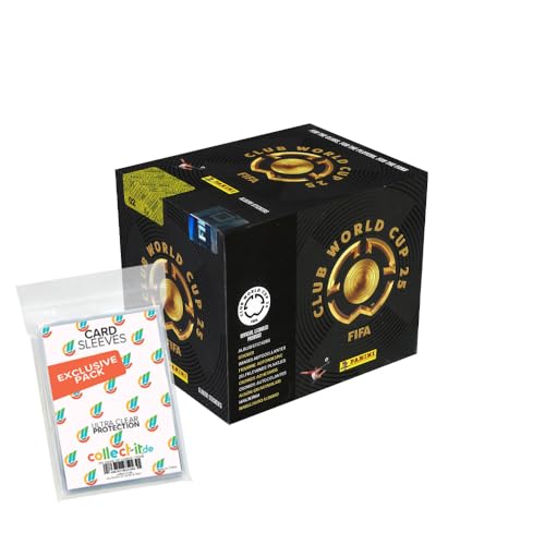 Bundle mit FIFA Club World Cup 2025 - Sammelsticker - 1 Display (50 Tüten) + Exklusive Collect-it Hüllen von collect-it.de MY HOME OF CARDS + TOYS
