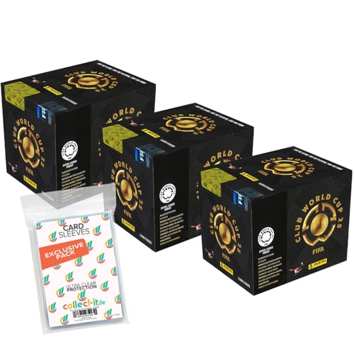 Bundle mit FIFA Club World Cup 2025 - Sammelsticker - 3 Displays (150Tüten) + Exklusive Collect-it Hüllen von collect-it.de MY HOME OF CARDS + TOYS