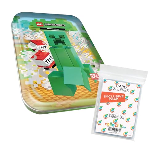 Bundle mit Lego Minecraft Serie 1 Trading Cards + 2 Limitierte Star Wars Karten + Exklusive Collect-it Hüllen (1 Mini Tin Box) von collect-it.de MY HOME OF CARDS + TOYS