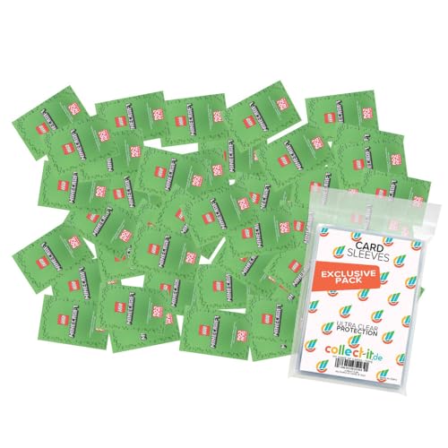 Bundle mit Lego Minecraft Serie 1 Trading Cards - 50 Verschiedene, zufällige Karten + Exklusive Collect-it Hüllen von collect-it.de MY HOME OF CARDS + TOYS