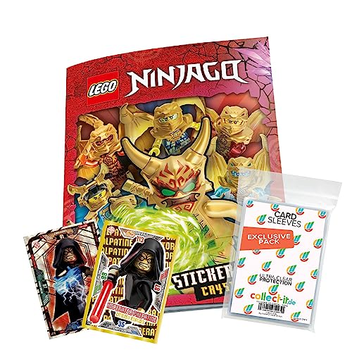 Bundle mit Lego Ninjago - Crystalized - Sammelsticker - 1 Sammelalbum + 2 Limitierte Star Wars Karten + Exklusive Collect-it Hüllen von collect-it.de MY HOME OF CARDS + TOYS
