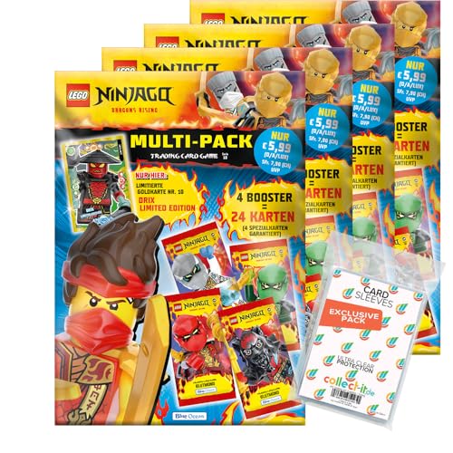 Bundle mit Lego Ninjago Serie 10 BLUTMOND (2025) Trading Cards - Alle 4 verschiedenen Multipacks + Exklusive Collect-it Hüllen von collect-it.de MY HOME OF CARDS + TOYS
