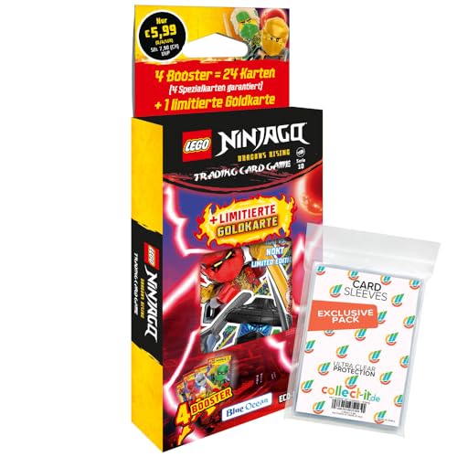 Bundle mit Lego Ninjago Serie 10 BLUTMOND (2025) Trading Cards - 1 Blister (zufällige Auswahl) + Exklusive Collect-it Hüllen von collect-it.de MY HOME OF CARDS + TOYS