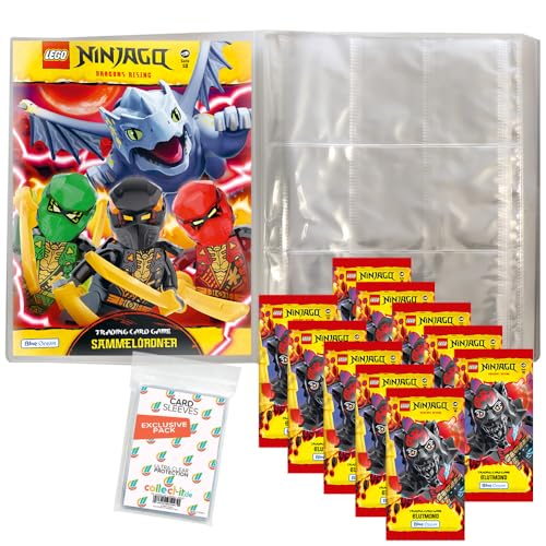 Bundle mit Lego Ninjago Serie 10 BLUTMOND (2025) Trading Cards - 1 Leere Sammelmappe + 10 Booster + Exklusive Collect-it Hüllen von collect-it.de MY HOME OF CARDS + TOYS