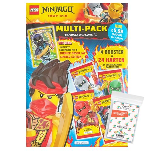 Bundle mit Lego Ninjago Serie 10 Trading Cards - 1 Multipack #2 (zufällige Auswahl) + Exklusive Collect-it Hüllen von collect-it.de MY HOME OF CARDS + TOYS