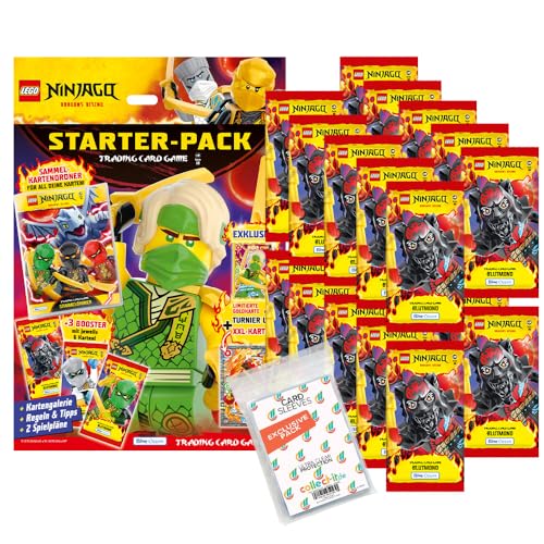 Bundle mit Lego Ninjago Serie 10 BLUTMOND (2025) Trading Cards - 1 Starter + 20 Booster + Exklusive Collect-it Hüllen von collect-it.de MY HOME OF CARDS + TOYS