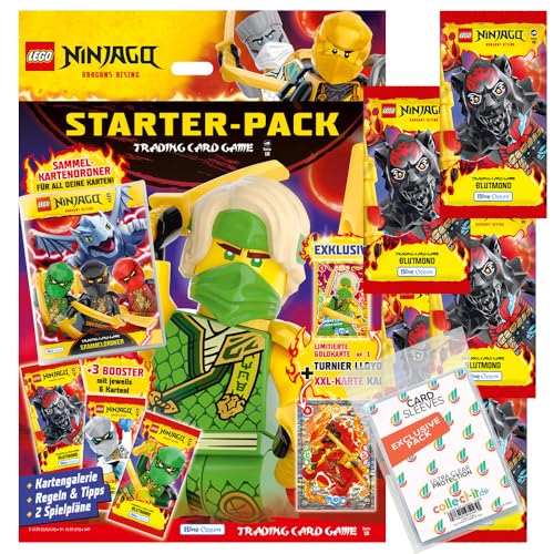 Bundle mit Lego Ninjago Serie 10 BLUTMOND (2025) Trading Cards - 1 Starter + 5 Booster + Exklusive Collect-it Hüllen von collect-it.de MY HOME OF CARDS + TOYS