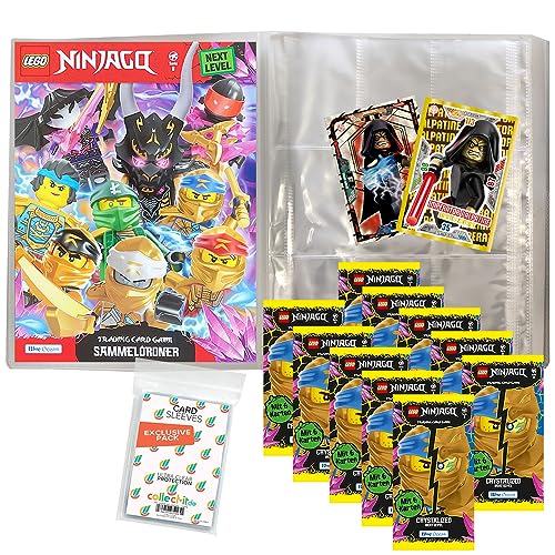 Bundle mit Lego Ninjago Serie 8 Next Level Trading Cards - 1 Leere Sammelmappe + 10 Booster + 2 Limitierte Star Wars Karten + Exklusive Collect-it Hüllen von collect-it.de MY HOME OF CARDS + TOYS