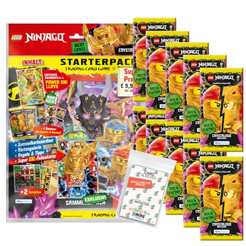 Bundle mit Lego Ninjago Serie 8 Next Level Trading Cards - 1 Starter + 10 Booster + Exklusive Collect-it Hüllen von collect-it.de MY HOME OF CARDS + TOYS