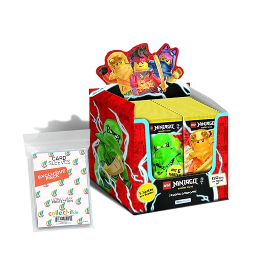 Bundle mit Lego Ninjago Serie 9 Trading Cards - 1 Display (50 Booster) + Exklusive Collect-it Hüllen von collect-it.de MY HOME OF CARDS + TOYS