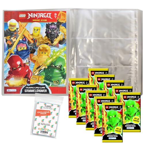 Bundle mit Lego Ninjago Serie 9 Trading Cards - 1 Leere Sammelmappe + 10 Booster + Exklusive Collect-it Hüllen von collect-it.de MY HOME OF CARDS + TOYS