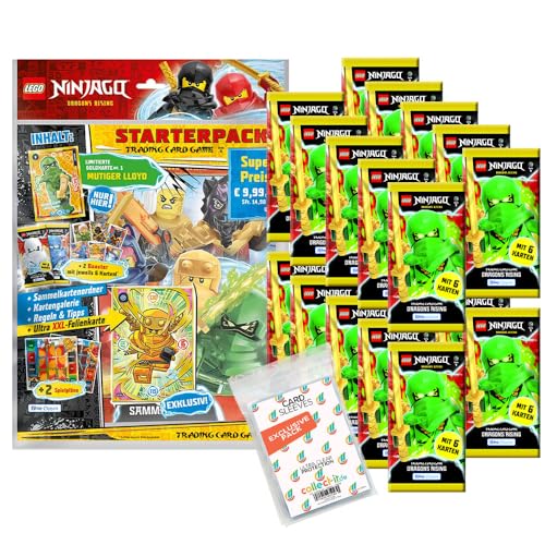 Bundle mit Lego Ninjago Serie 9 Trading Cards - 1 Starter + 20 Booster + Exklusive Collect-it Hüllen von collect-it.de MY HOME OF CARDS + TOYS