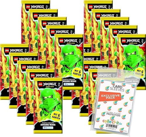 Bundle mit Lego Ninjago Serie 9 Trading Cards - 20 Booster + Exklusive Collect-it Hüllen von collect-it.de MY HOME OF CARDS + TOYS