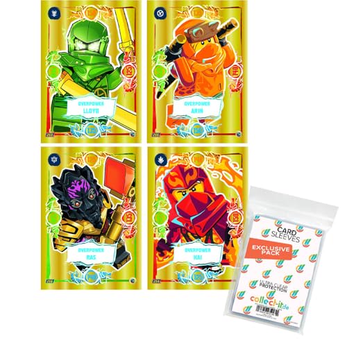 Bundle mit Lego Ninjago Serie 9 Trading Cards - Alle 4 Platin Karten + Exklusive Collect-it Hüllen von collect-it.de MY HOME OF CARDS + TOYS