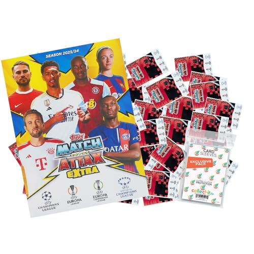 Bundle mit Match Attax Champions League 2023/24 EXTRA - Trading Cards - 1 Leere Sammelmappe + 50 Verschiedene, zufällige Karten + Exklusive Collect-it Hüllen Bundle mit Match Attax Champions League 2023/24 EXTRA - Trading Cards - 1 Leere Sammelmappe + 50 Verschiedene, zufällige Karten + Exklusive Collect-it Hüllen von collect-it.de MY HOME OF CARDS + TOYS