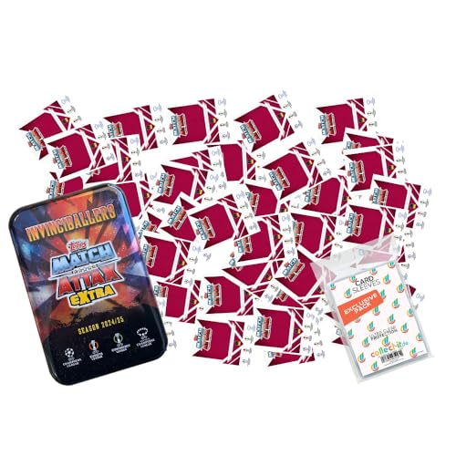 Bundle mit Match Attax Champions League 2024/25 EXTRA - Trading Cards - 50 Verschiedene, zufällige Karten + 1 Leere Tin Dose + Exklusive Collect-it Hüllen Bundle mit Match Attax Champions League 2024/25 EXTRA - Trading Cards - 50 Verschiedene, zufällige Karten + 1 Leere Tin Dose + Exklusive Collect-it Hüllen von collect-it.de MY HOME OF CARDS + TOYS